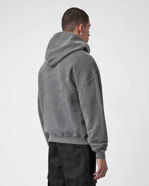 Stone Grey Basic Zip Hoodie