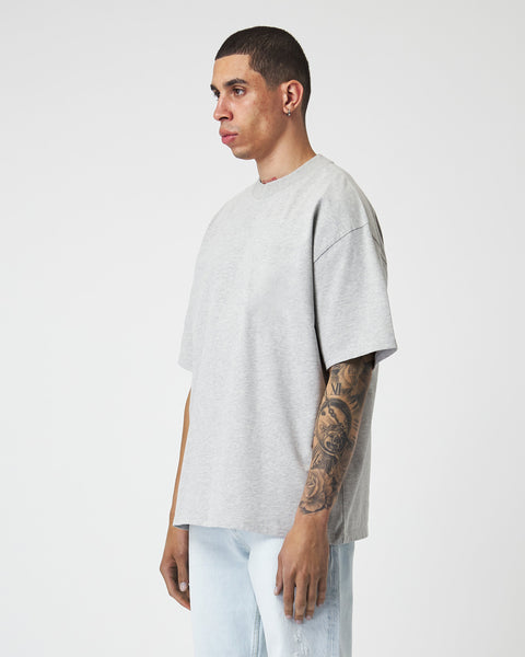 Heavy Grey Melange Basic T-Shirt