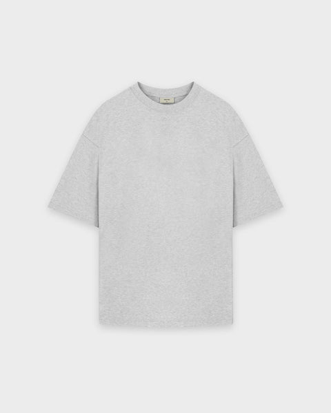 Heavy Grey Melange Basic T-Shirt