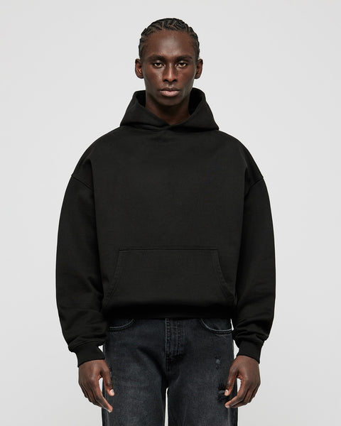 Heavy Black Basic Hoodie