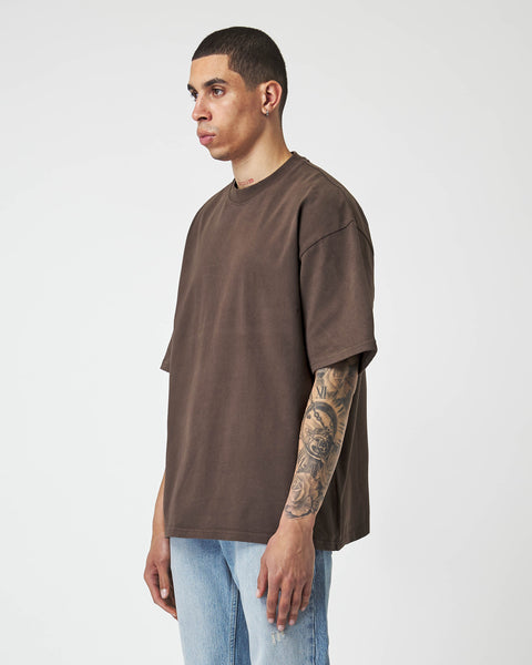 Heavy Chocolate Brown Basic T-Shirt