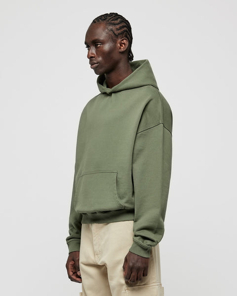 Heavy Smokey Green Basic Hoodie